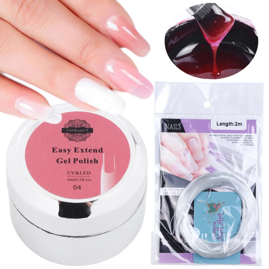 6 ML Poly Gel Fiberglass Nail Extension Set Quick Building Finger Lengthen Gel Nail Acrylic UV Glue Polish Manicure Tips LE960
6 ML Poly Gel Fiberglass Nail Extension Set Quick Building Finger Lengthen Gel Nail Acrylic UV Glue Polish Manicure Tips LE960