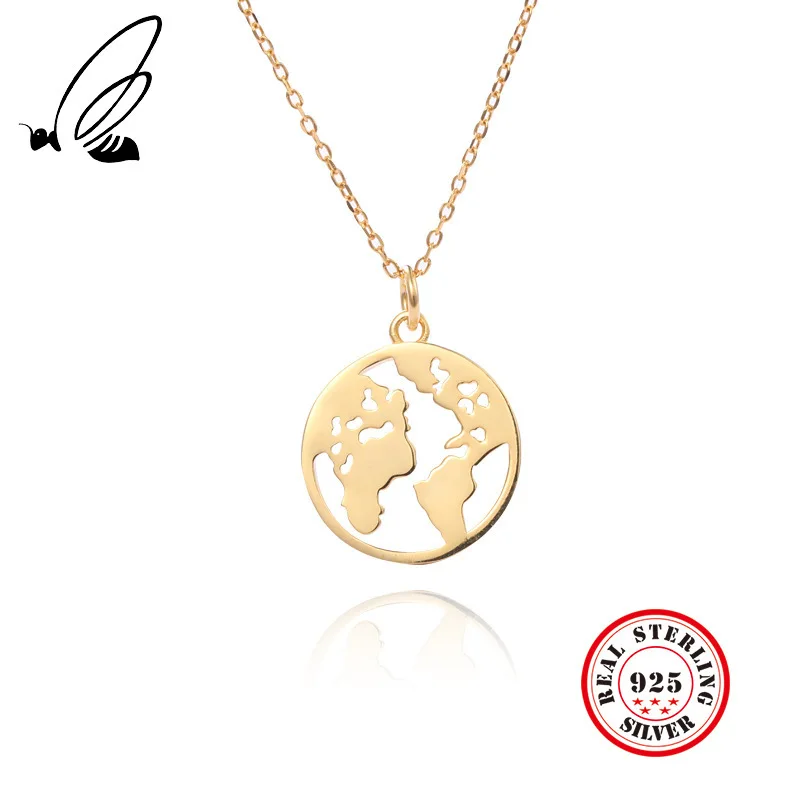 100% S925 Sterling Silver World Map Necklace Earth Silver Jewelry For Wanderlust Personalized Outdoor Necklace
100% S925 Sterling Silver World Map Necklace Earth Silver Jewelry For Wanderlust Personalized Outdoor Necklace