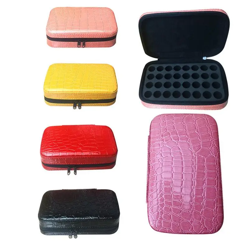 Essential Oil Case 32 Bottles 2ML Patent Leather Perfume Oil Box Travel Portable Carrying Holder Nail Polish Storage Bag
Essential Oil Case 32 Bottles 2ML Patent Leather Perfume Oil Box Travel Portable Carrying Holder Nail Polish Storage Bag