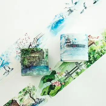 4CM Wide The Pavilion In Winter Summer Scenery Creative Cute Masking Decoration Adhesive Stikcer Washi Tape
4CM Wide The Pavilion In Winter Summer Scenery Creative Cute Masking Decoration Adhesive Stikcer Washi Tape
