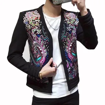 Men Blazer Show Night Store Man Heavy Embroidery Jacket Self-cultivation Show Star Handsome Coat Blazer Homme Heren Colberts
Men Blazer Show Night Store Man Heavy Embroidery Jacket Self-cultivation Show Star Handsome Coat Blazer Homme Heren Colberts