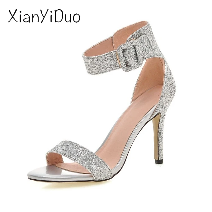 xianyiduo 2019 new Summer fashion sexy party Women's Shoes Sandals super high Heel thin open toe plus size 40-43 Silver bling
xianyiduo 2019 new Summer fashion sexy party Women's Shoes Sandals super high Heel thin open toe plus size 40-43 Silver bling