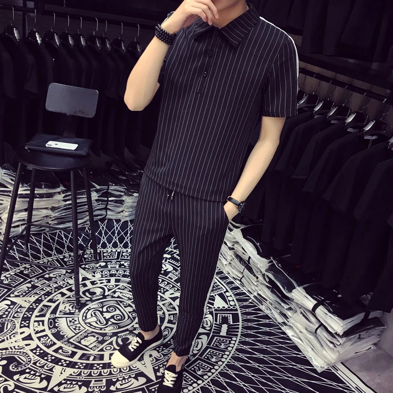 2019 Fashion Pattern Stripe Two Piece Set Top+Short Fancy Designer Men Tracksuit Men Set Slim Fit Social Club Outfits Men Set
2019 Fashion Pattern Stripe Two Piece Set Top+Short Fancy Designer Men Tracksuit Men Set Slim Fit Social Club Outfits Men Set