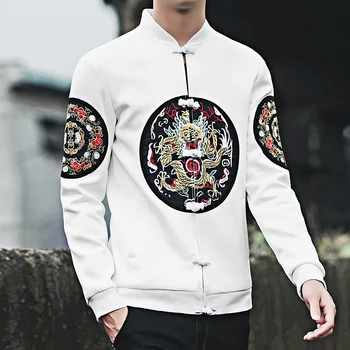 2019 Spring Autumn Man Jacket Loose Coat Dragon Pattern Brand New Embroidery Mens Casual Long Sleeve Stand Collar Bomber Jacket
2019 Spring Autumn Man Jacket Loose Coat Dragon Pattern Brand New Embroidery Mens Casual Long Sleeve Stand Collar Bomber Jacket