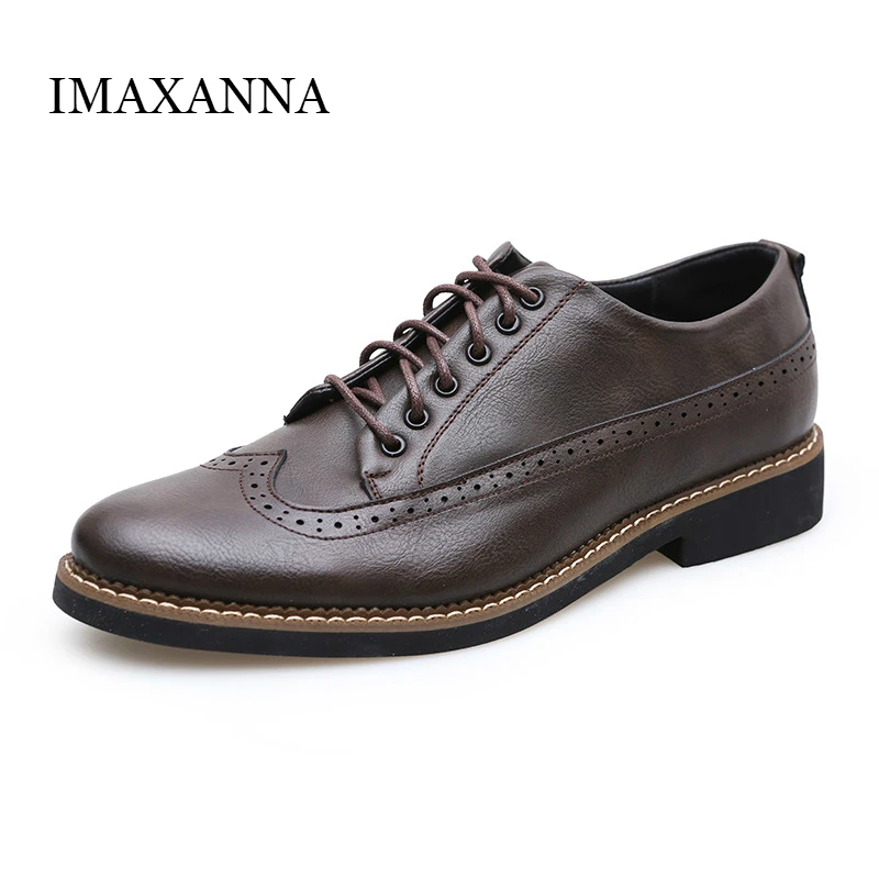 IMAXANNA Autumn New Man Leather Shoes Dress Fashion Man Casual Single Shoe Round Toe Men Office Shoe Dropshipping Black Brown
IMAXANNA Autumn New Man Leather Shoes Dress Fashion Man Casual Single Shoe Round Toe Men Office Shoe Dropshipping Black Brown