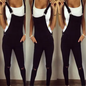 Fashion Women Girls Solid Cotton Black Hole Overalls Casual Pants Overalls Straps Jumpsuit Rompers Trousers
Fashion Women Girls Solid Cotton Black Hole Overalls Casual Pants Overalls Straps Jumpsuit Rompers Trousers