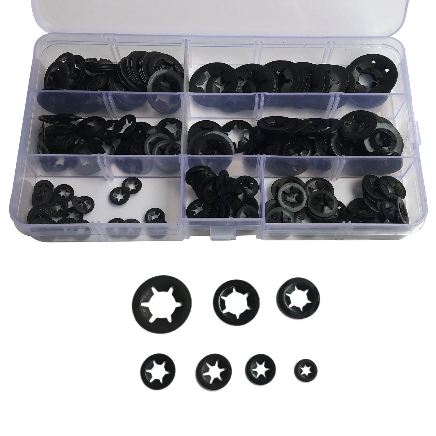 CNIM Hot 280pcs Tooth Starlock Push On Locking Washers Speed Clips Fasteners Assortment Quick Speed Locking Washers
CNIM Hot 280pcs Tooth Starlock Push On Locking Washers Speed Clips Fasteners Assortment Quick Speed Locking Washers