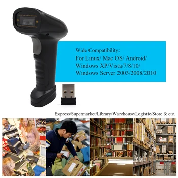 Aibecy Handheld 2.4G Wireless USB Wired 1D Barcode Scanner CCD Bar Code Reader for Windows Mac Android OS
Aibecy Handheld 2.4G Wireless USB Wired 1D Barcode Scanner CCD Bar Code Reader for Windows Mac Android OS
