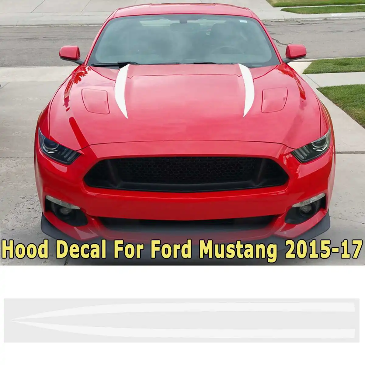 Hood Bonnet Stripes Sticker Decal Trim For Ford For Mustang 2015 2016 2017 Hood Decal Black Silver White Stripes Sticker 
Hood Bonnet Stripes Sticker Decal Trim For Ford For Mustang 2015 2016 2017 Hood Decal Black Silver White Stripes Sticker