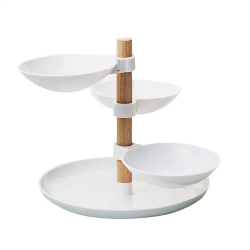 Fashion Storage Trays Multiple Usage Melon Fruit Tray Tiered Detachable Wood Pole Four Layer High Quality Household Snack Tray
Fashion Storage Trays Multiple Usage Melon Fruit Tray Tiered Detachable Wood Pole Four Layer High Quality Household Snack Tray