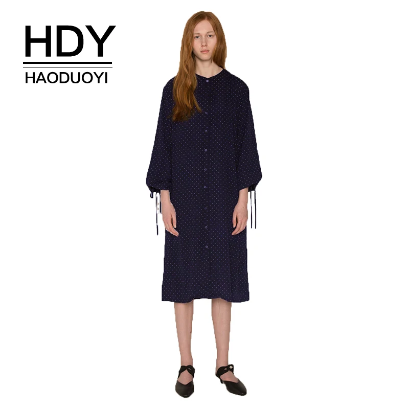 HDY Haoduoyi 2019 New Arrival Simple Temperament Lazy Wind Wave Lantern Sleeves With Round Neck Long Sleeve Dress
HDY Haoduoyi 2019 New Arrival Simple Temperament Lazy Wind Wave Lantern Sleeves With Round Neck Long Sleeve Dress