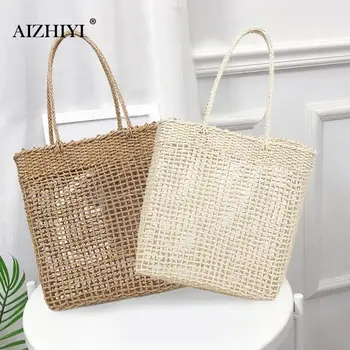 Women's Straw Hand Bag Large Shoulder Tote Summer beach Bags Women Handmade Rattan Bag Braided Knitting Hollow Shopping Totes
Women's Straw Hand Bag Large Shoulder Tote Summer beach Bags Women Handmade Rattan Bag Braided Knitting Hollow Shopping Totes