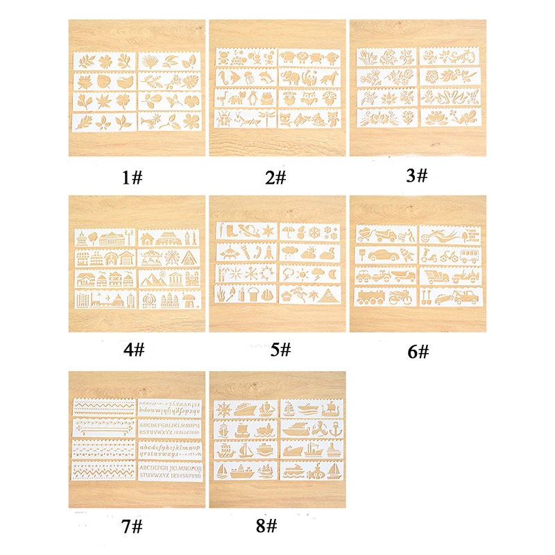 8x Bullet Journal Stencil Planner DIY Album Drawing Template Diary Craft Kit Use
8x Bullet Journal Stencil Planner DIY Album Drawing Template Diary Craft Kit Use