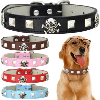 5 Color Skull Studded Dog Cat Collar Leather Puppy Adjustable Collars for Small Medium Large Dog Neck Strap XS-XL Dropshipping
5 Color Skull Studded Dog Cat Collar Leather Puppy Adjustable Collars for Small Medium Large Dog Neck Strap XS-XL Dropshipping