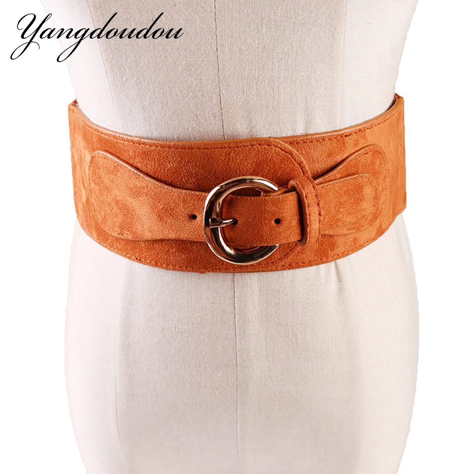 Yangdoudou Fashion Women Girl Wide Stretch Elastic Waist Belt Solid Color Cummerbunds With Mental Buckle Waistband Gift Hot Sale
Yangdoudou Fashion Women Girl Wide Stretch Elastic Waist Belt Solid Color Cummerbunds With Mental Buckle Waistband Gift Hot Sale