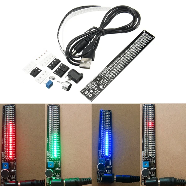 CLAITE 1PC DIY 5V Electronic LED Spectrum Display Training Kit Voice Control Module Board New
CLAITE 1PC DIY 5V Electronic LED Spectrum Display Training Kit Voice Control Module Board New