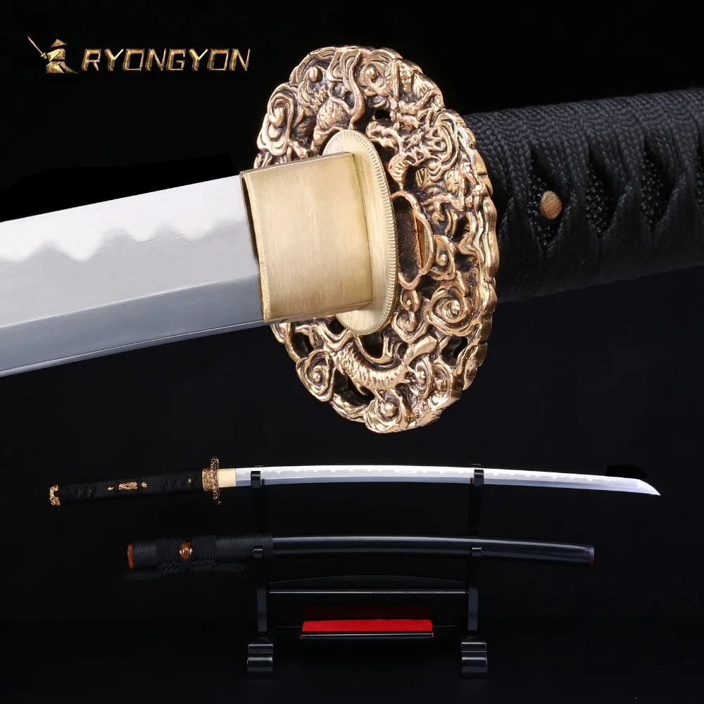 Handmade Katana Real Sword Sharp Samurai Sword Japan Ninja Sword T10 steel Full Tang Clay Tempered Hand Lapping Blade 621
Handmade Katana Real Sword Sharp Samurai Sword Japan Ninja Sword T10 steel Full Tang Clay Tempered Hand Lapping Blade 621