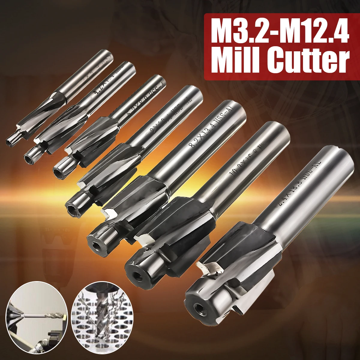 HSS End Mill Cutters P ilot Counterbore Mould Solid Slot Drill Bit Slotting Tool 
HSS End Mill Cutters P ilot Counterbore Mould Solid Slot Drill Bit Slotting Tool