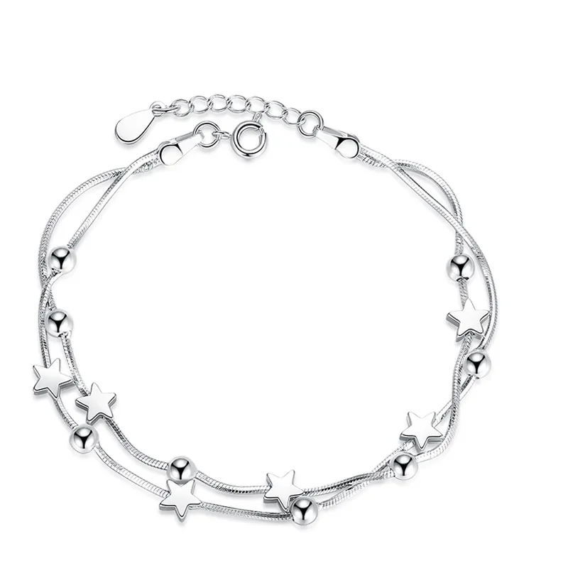Cute Metal Square Star Ball Beads Charms Bracelets for Women Silver Color Chain Cuff Bracelet Bangles Wedding Party Jewelry Gift
Cute Metal Square Star Ball Beads Charms Bracelets for Women Silver Color Chain Cuff Bracelet Bangles Wedding Party Jewelry Gift