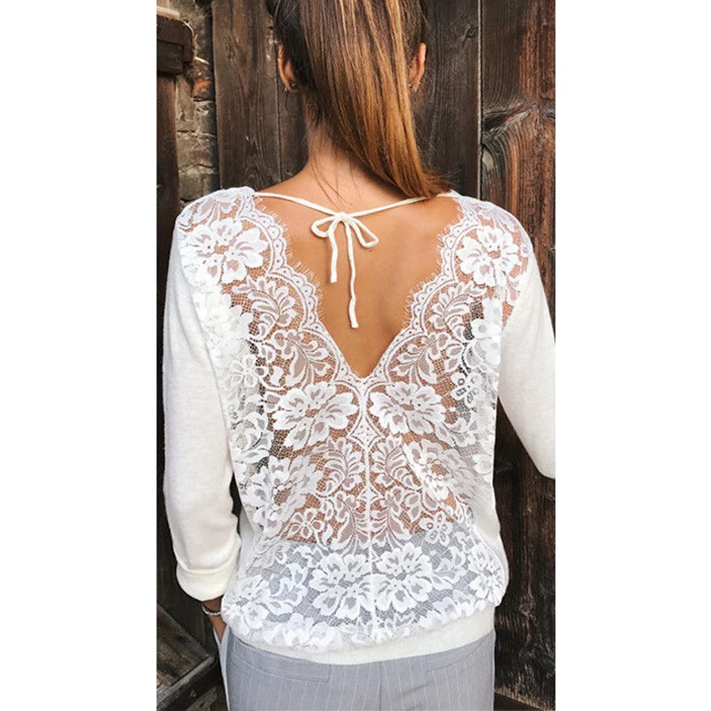 Sexy Women tshirt Casual Loose Long Sleeve Tops Lace Floral Hollow Out T-Shirt Ladies Solid O Neck Spring Hot
Sexy Women tshirt Casual Loose Long Sleeve Tops Lace Floral Hollow Out T-Shirt Ladies Solid O Neck Spring Hot