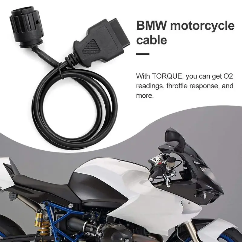 Диагностический кабель OBD2 для мотоциклов BMW ICOM 10-контактный переходник на