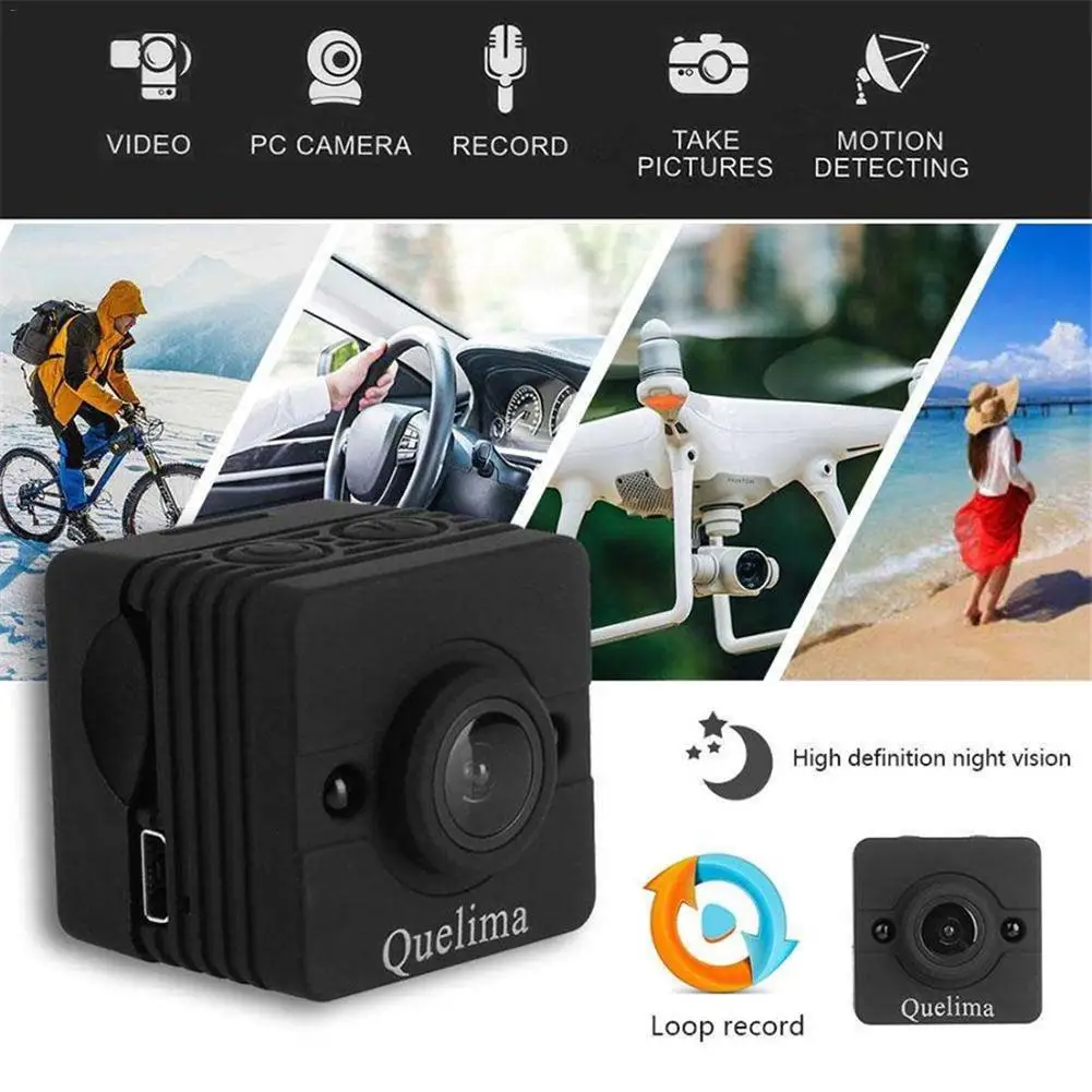 Mini Camera Night Vision For Quelima SQ12 Mini 1080P Full HD Dashcam DVR For Outdoor Activities Reversing Car Motion Detection
Mini Camera Night Vision For Quelima SQ12 Mini 1080P Full HD Dashcam DVR For Outdoor Activities Reversing Car Motion Detection