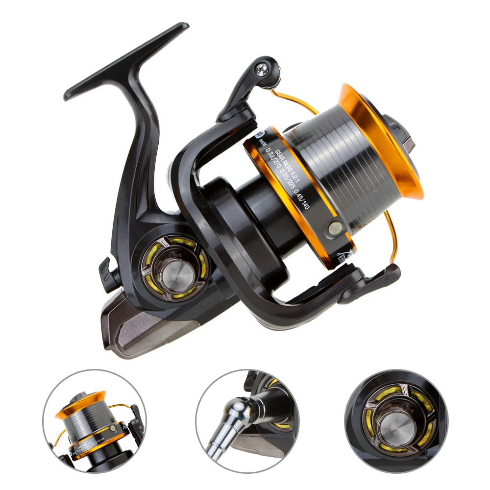Fishing Reel Aluminum Alloy LJ3000-LJ9000 Spinning Reel Fishing Tackles 22LB 5.2:1 / 4.11:1 Fishing Reels
Fishing Reel Aluminum Alloy LJ3000-LJ9000 Spinning Reel Fishing Tackles 22LB 5.2:1 / 4.11:1 Fishing Reels