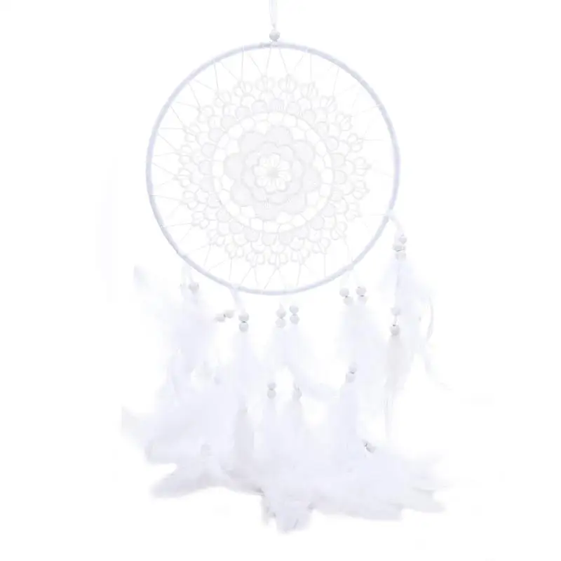 White Feather Dreamcatcher Lace Flower Wind Chimes Indian Style Pendant Dream Catcher Car Wall Decor Ornament Handmade Craft
White Feather Dreamcatcher Lace Flower Wind Chimes Indian Style Pendant Dream Catcher Car Wall Decor Ornament Handmade Craft