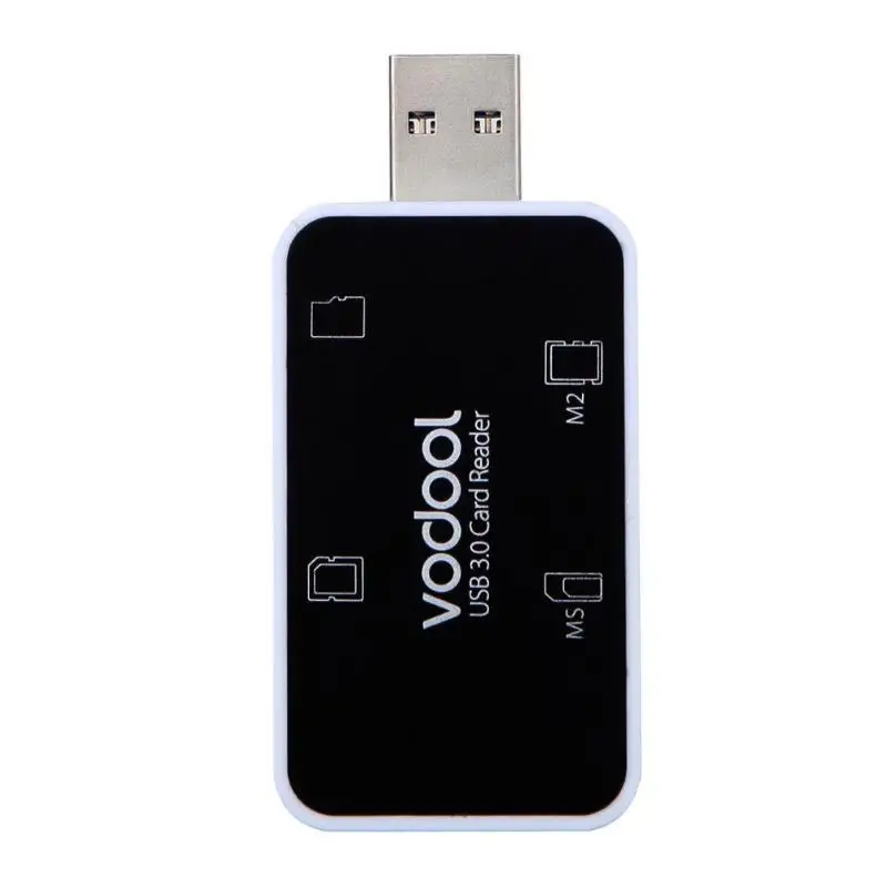 Vodool USB 3.0 4in1 Digital Portable Flash Memory Card Reader Support MS M2 High Speed: True USB3.0 card reader, Fast data/files
Vodool USB 3.0 4in1 Digital Portable Flash Memory Card Reader Support MS M2 High Speed: True USB3.0 card reader, Fast data/files
