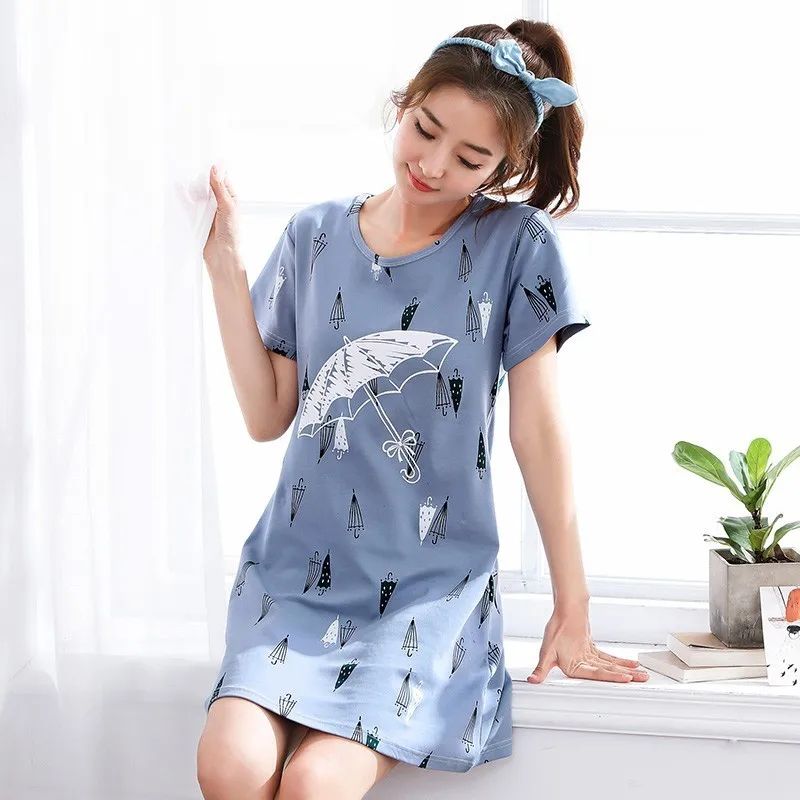 Women Long Cotton Nightgown Summer Cartoon Stripe Sleepwear Nightdress Lounge Wear Night Dress Home Sleepshirt Nighty Sleepshirt
Women Long Cotton Nightgown Summer Cartoon Stripe Sleepwear Nightdress Lounge Wear Night Dress Home Sleepshirt Nighty Sleepshirt