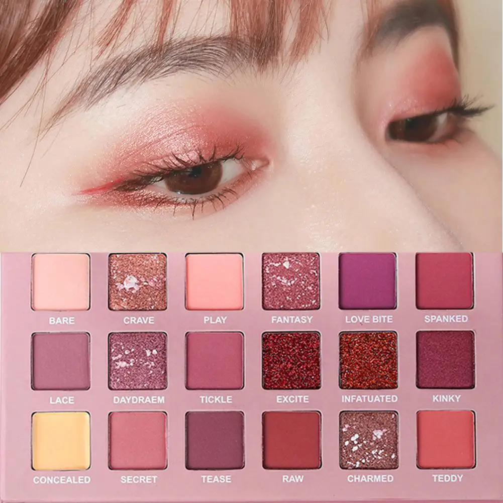 

Nude Eye Shadow Palette 18 Color Eyeshadow Shimmer Matte Glitter Powder Makeup Waterproof Eye Shadow Beaut yLasting Cosmetic