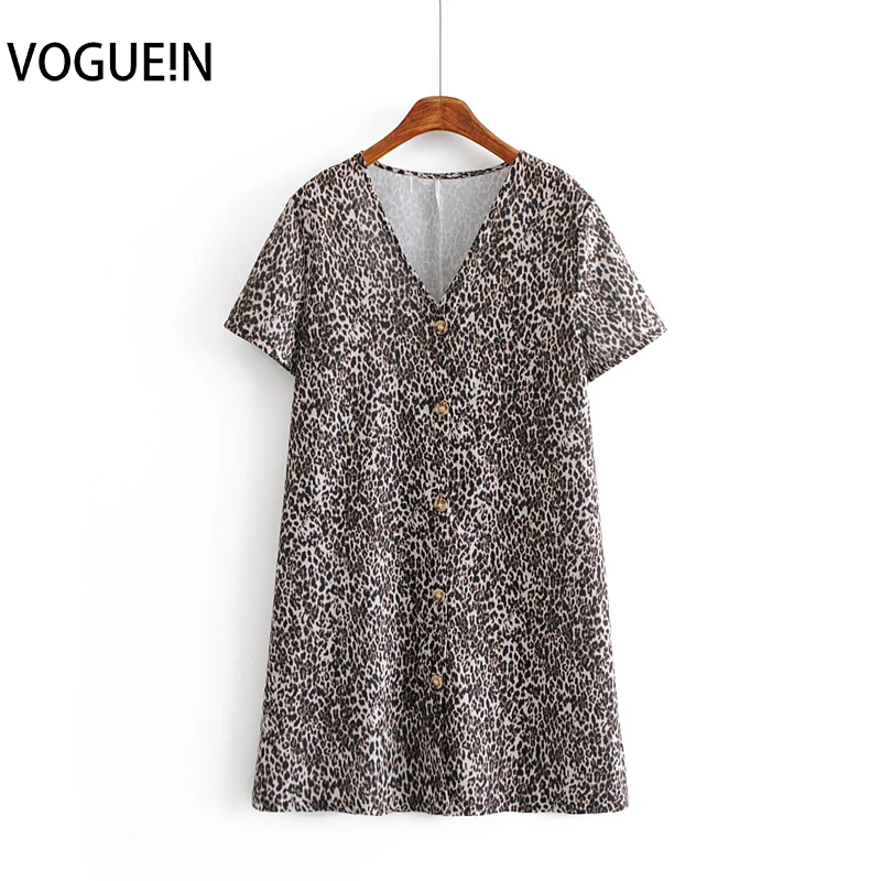 VOGUEIN New Womens Vintage Sexy Animal Leopard Print Short Sleeve V-Neck Mini Dress Wholesale
VOGUEIN New Womens Vintage Sexy Animal Leopard Print Short Sleeve V-Neck Mini Dress Wholesale