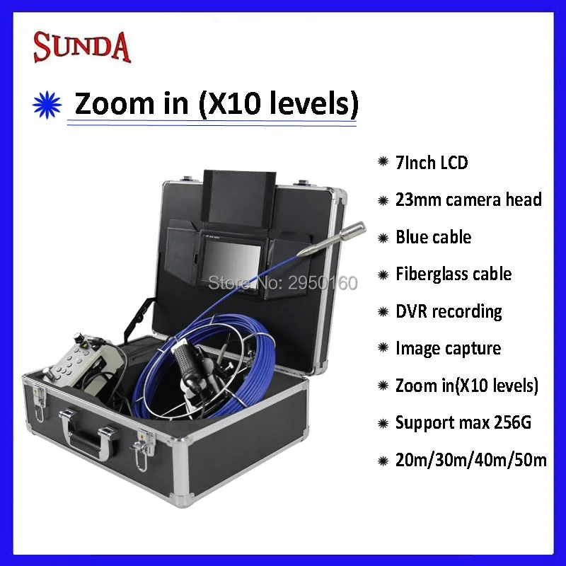 Pipeline Inspection Camera with 7inch LCD monitor Zoom in 10levels storage max 256G DVR video recording Image capture
Pipeline Inspection Camera with 7inch LCD monitor Zoom in 10levels storage max 256G DVR video recording Image capture