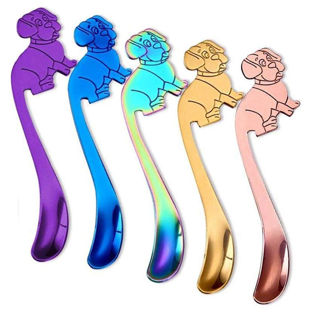 JEYL dessert coffee spoon, dog and cat rest teaspoon, 5 stainless steel cutlery set, mini stir bar coffee spoon, cake ice crea 
JEYL dessert coffee spoon, dog and cat rest teaspoon, 5 stainless steel cutlery set, mini stir bar coffee spoon, cake ice crea