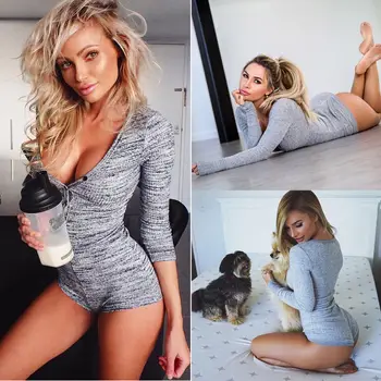 Summer Female Solid Knitted Short Romper Jumpsuit Leotard Long Sleeve Top Women Stretch Blouse Lady Bodysuit
Summer Female Solid Knitted Short Romper Jumpsuit Leotard Long Sleeve Top Women Stretch Blouse Lady Bodysuit