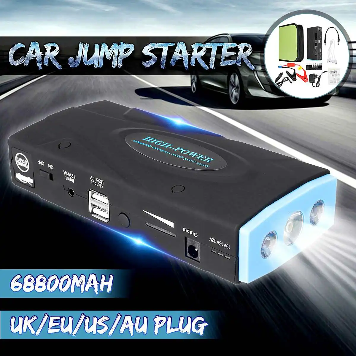 New Arrival 2019 Car Jump Starter 600A Real Power Car Battery Booster Charger 12V Power Bank Tool Emergency Light Car Starter
New Arrival 2019 Car Jump Starter 600A Real Power Car Battery Booster Charger 12V Power Bank Tool Emergency Light Car Starter