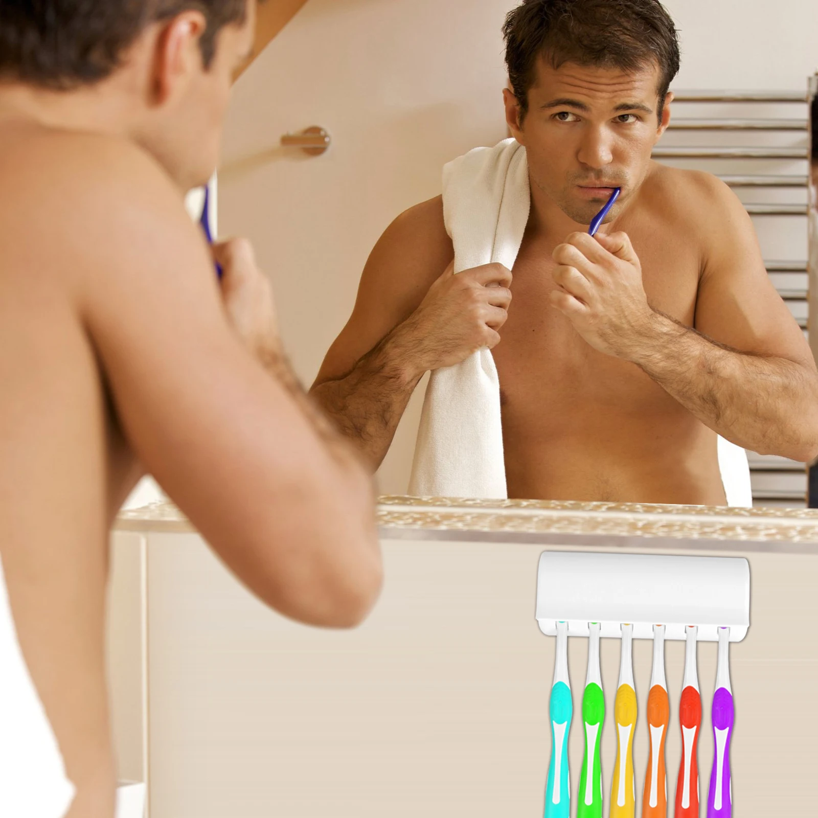 Adhesive Toothbrush Holder with Cover Dustproof Clean Toothbrush Support Storage 6PCS for Bathroom Storage Accessory
Adhesive Toothbrush Holder with Cover Dustproof Clean Toothbrush Support Storage 6PCS for Bathroom Storage Accessory