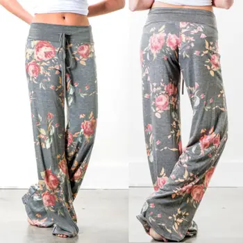 Women's High Waist Wide Leg Casual Floral Print Full Length Pants Long Loose Harem Trouser 4 Colors
Women's High Waist Wide Leg Casual Floral Print Full Length Pants Long Loose Harem Trouser 4 Colors