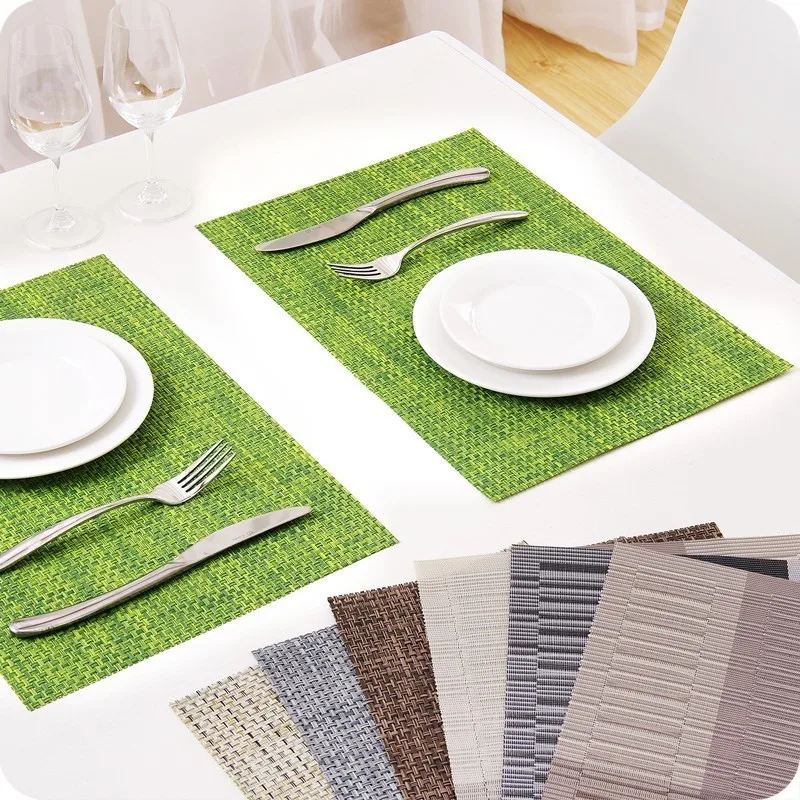 1PC Weave Placemat Fashion Pvc Dining Table Mat Disc Pads Bowl Pad Coasters Waterproof Table Cloth Pad Slip-resistant Pad
1PC Weave Placemat Fashion Pvc Dining Table Mat Disc Pads Bowl Pad Coasters Waterproof Table Cloth Pad Slip-resistant Pad