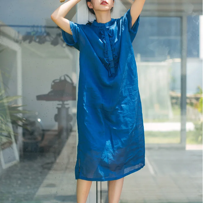 Xitu Summer Cotton Literature Suit-dress Flax Dress Woman Linen Easy Comfortable Ma'am On Vacation Robe J1904021
Xitu Summer Cotton Literature Suit-dress Flax Dress Woman Linen Easy Comfortable Ma'am On Vacation Robe J1904021