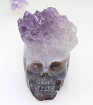 2.12"AMETHYST GEODE AGATE Handmade Carved Crystal Skull Crystal Realistic Crystal Healing Furnishing Articles Figurine TE15
2.12"AMETHYST GEODE AGATE Handmade Carved Crystal Skull Crystal Realistic Crystal Healing Furnishing Articles Figurine TE15
