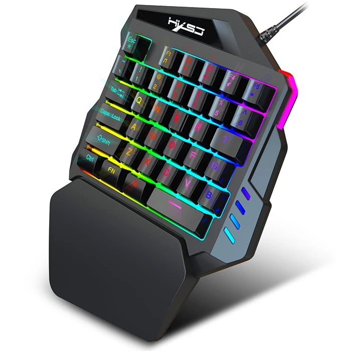 HXSJ V100 Film One-hand Keyboard Rainbow backlight with hand rest Gaming mini keyboard portable kbs
HXSJ V100 Film One-hand Keyboard Rainbow backlight with hand rest Gaming mini keyboard portable kbs