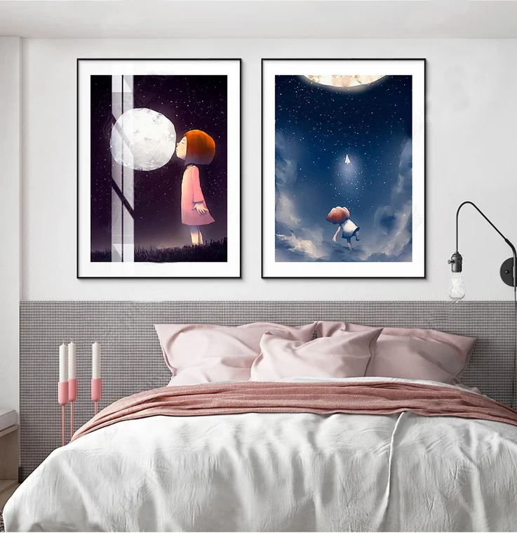 Modern Sweet Good Night Moon Girl Prints Nursery Art Canvas Paintings POP Posters Wall Pictures for Girls Room Home Decor Gift
Modern Sweet Good Night Moon Girl Prints Nursery Art Canvas Paintings POP Posters Wall Pictures for Girls Room Home Decor Gift