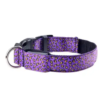 LED Dog Necklace Adjustable Leopard Print Light up Night Safety Collar for Pet Dogs - Size M (Purple)
LED Dog Necklace Adjustable Leopard Print Light up Night Safety Collar for Pet Dogs - Size M (Purple)