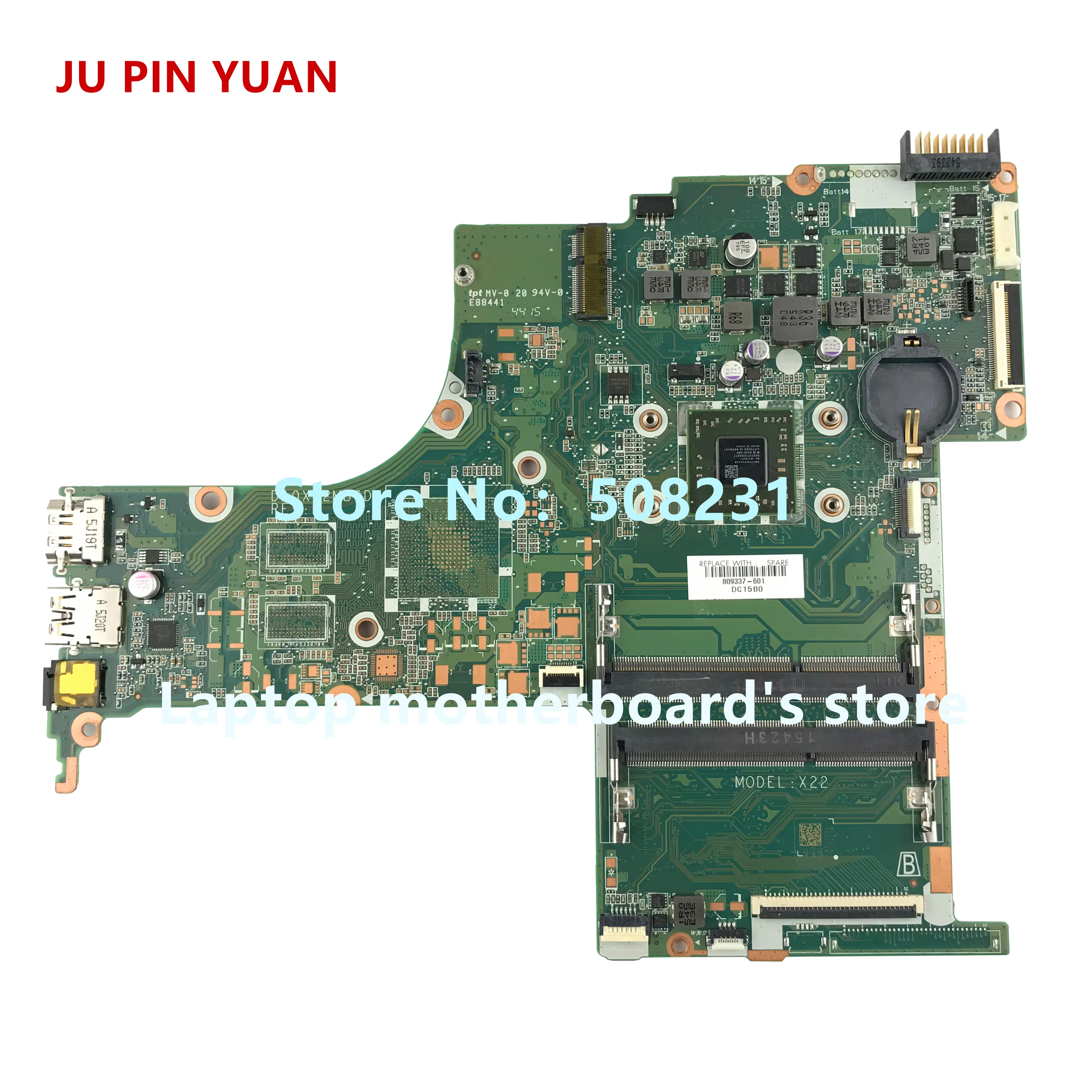 Ju pin yuan для ноутбука HP PAVILION 15-AB материнская плата 809337-601 809337-001 DA0X22MB6D0 X22 с A8-6410 ЦП