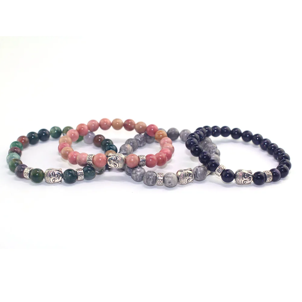 Natural 8mm Rhodonite Bracelet for Women Silver Buddha Head Mala Prayer Beads Wrist Rhodonite Pink Stone Bracelet for Unisex
Natural 8mm Rhodonite Bracelet for Women Silver Buddha Head Mala Prayer Beads Wrist Rhodonite Pink Stone Bracelet for Unisex