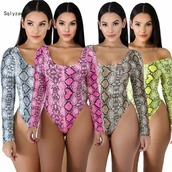 Long Sleeve Snake Print V-Neck Bodycon Bodysuit 2019 Summer Women Fashion Sexy Snakeskin Overalls Bodysuit Slim Female Jumpsuits
Long Sleeve Snake Print V-Neck Bodycon Bodysuit 2019 Summer Women Fashion Sexy Snakeskin Overalls Bodysuit Slim Female Jumpsuits