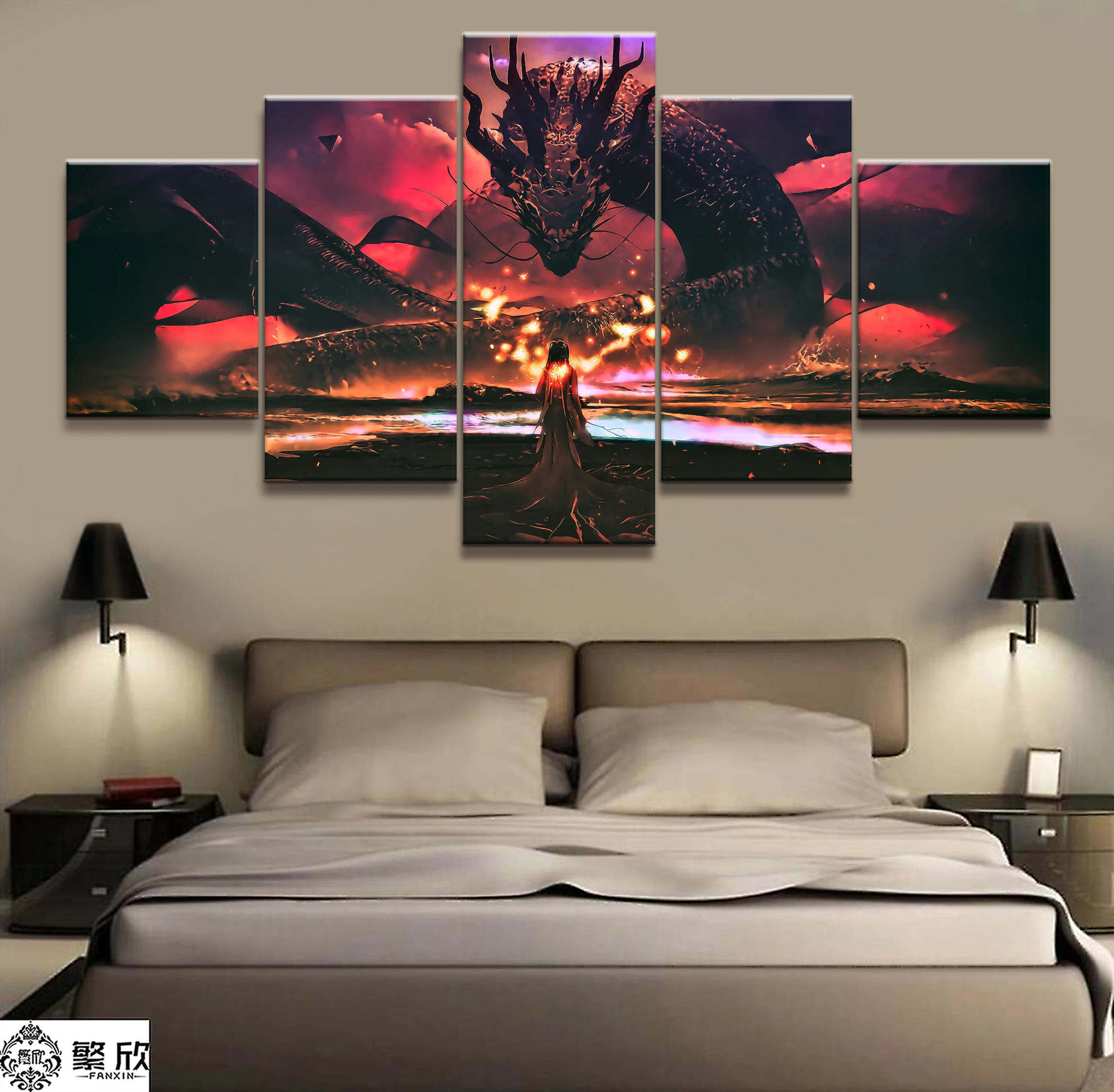 5 Panel Dragon and Maiden Animation Canvas Printed Painting Living Room Wall Game Decor Picture Artworks Poster Canvas Wholesale
5 Panel Dragon and Maiden Animation Canvas Printed Painting Living Room Wall Game Decor Picture Artworks Poster Canvas Wholesale