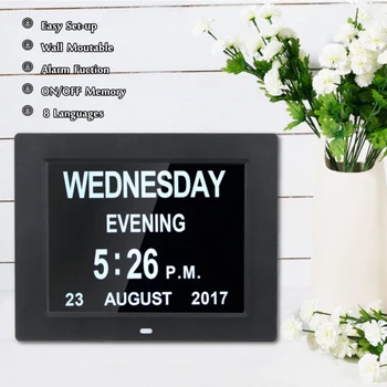 8 inch LED Electronic Calendar clock Large Digital Wall Calendar Time Day Week Year White/Black DC 5V Home Decoration Clock
8 inch LED Electronic Calendar clock Large Digital Wall Calendar Time Day Week Year White/Black DC 5V Home Decoration Clock
