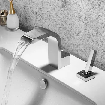 SKOWLL Single Handle 2 Hole Waterfall Sink Faucet Bathroom Deck Mount Basin Sink Taps Matte Polished Chrome Finished
SKOWLL Single Handle 2 Hole Waterfall Sink Faucet Bathroom Deck Mount Basin Sink Taps Matte Polished Chrome Finished